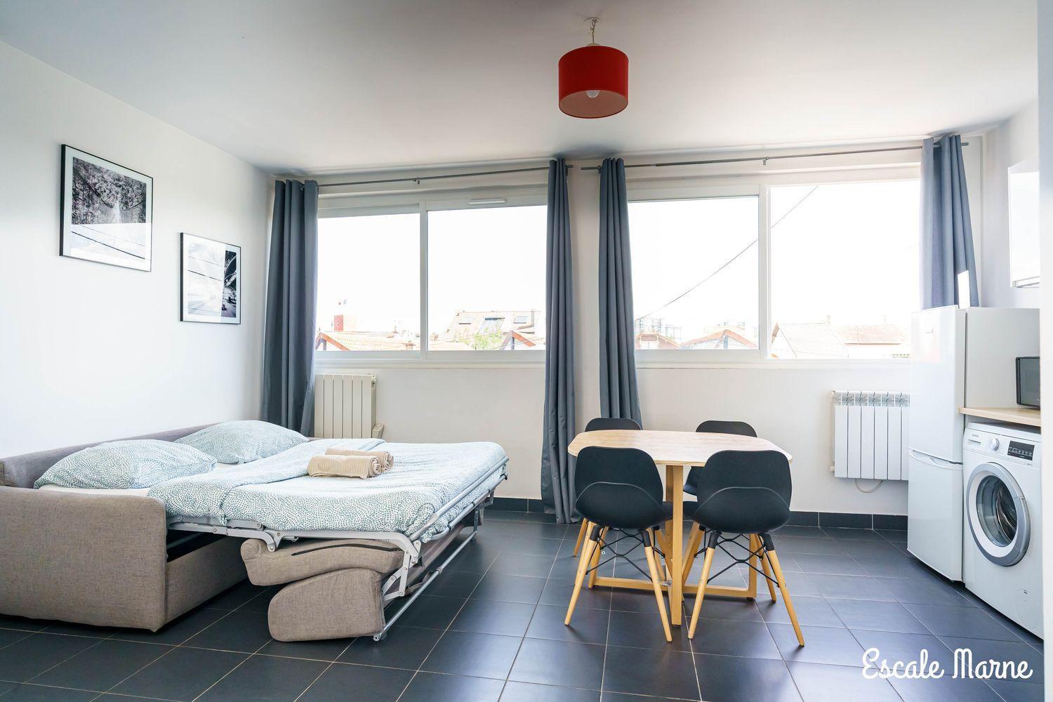 Escale-Marne Fr - 102 - Free Parking - Free Luggage Storage - All Equipped - Linen Included - Washing Machine - 10Mn Walk Metro 8 - Rer A - Panoramic View - From 1 To 4 Guests Maisons-Alfort Εξωτερικό φωτογραφία